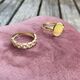 Geelgouden ring met blokken patroon