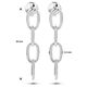 Zilveren oorhangers paperclips met ronde buis