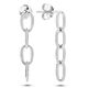 Zilveren oorhangers paperclips met ronde buis