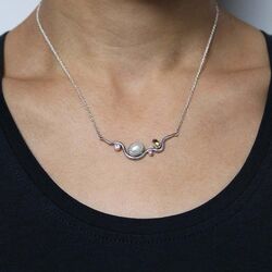 Zilver sieradensetje Happy Bow lang - Rabinovich