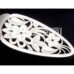 Zilveren taartschep Hollands glad model 1060 uitzaagwerk Christa Ehrlich