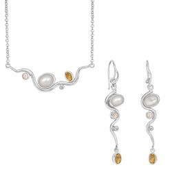 Zilver sieradensetje Happy Bow lang - Rabinovich