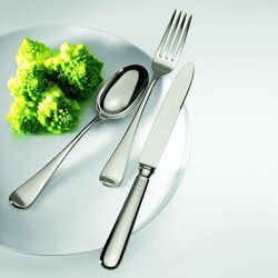 Verzilverde dinervork Glad