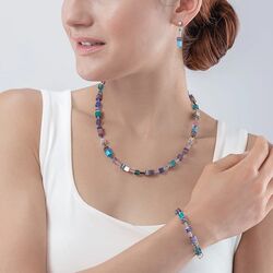 Coeur de Lion armband 2839-30-0608 Iconic Turquoise Purple