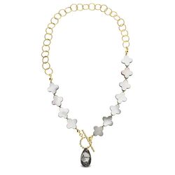 Spark grijze clover necklace Silver Night