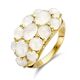 Geelgouden ring met witte maanstenen 6.62 ct