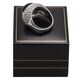 Zilveren markasiet ring met onyx pareltjes markasiet