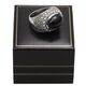 Zilveren markasiet ring met onyx pareltjes markasiet
