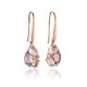Elements Gold rosé oorhangers roze quartz diamant