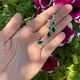 Zilveren sieradenset Camila Emerald groen