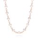 Roze chalcedoon collier met verguld slot