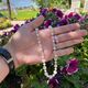 Roze chalcedoon collier met verguld slot