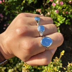 Zilveren dameszegel ring vierkant