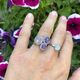 Zilver ring met amethist en zirconia