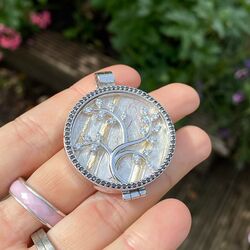 Zilver medaillon zwart zirkonia MY iMenso 33-0052