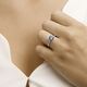 Witgouden ring diamant london blue topaas en briljant