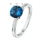 Witgouden ring diamant london blue topaas en briljant
