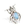 Bruno da Rocha zilveren broche kever met opaline