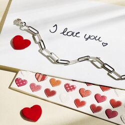 Zilveren schakelarmband anker schakels