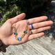 Zinzi verguld collier met paperclip schakel en kleurstenen ZIC2332
