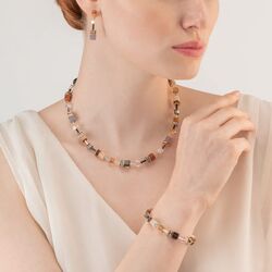 Coeur de Lion oorbellen GeoCUBE Brown