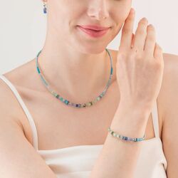 Coeur de Lion collier Cube Story Sparkling blue-green