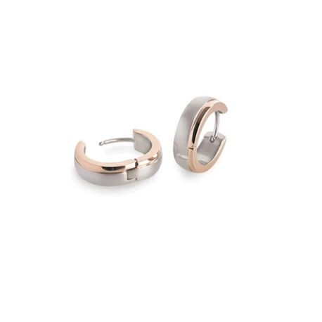 Boccia titanium creolen 0539-16 deels rosé