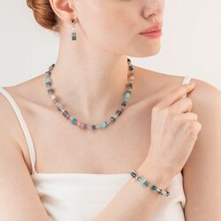 Coeur de Lion collier Candy aqua pink GeoCUBES
