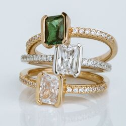 Verguld zilver ring Roccanova Piccolo wit zirkonia SJ-R42266-CZ-YG