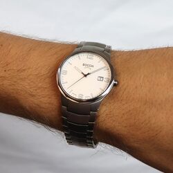 Boccia titanium horloge 3656-01 witte wijzerplaat