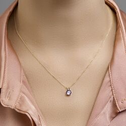 gouden hanger amethist