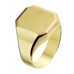 Gouden herenzegel ring graveerbaar