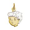 Gouden hanger jongen witgoud haar