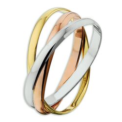 Trinity tricolor gouden ring small