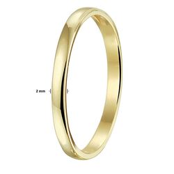 Geelgouden aanschuifring glad