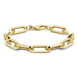 Geelgouden armband Closed Forever paperclip vierkant