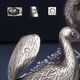 stel zilveren strooivogels ibis gemaakt in 1894 te Schoonhoven