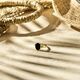 Geelgouden zegelring met zwart onyx