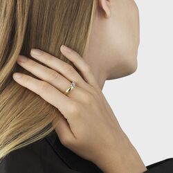Georg Jensen reflect ring smal goud zilver 20001181