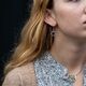 Zilver oorhangers hart bloem rosé Elements