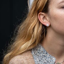 Zilver oorstekers zirconia E4909c Elements