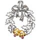 Zilveren broche kerstkransje