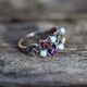 Zilveren ring met edelstenen