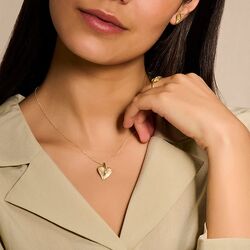 Sieradenset gescratcht goud met diamant