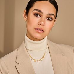 Geelgouden oorstekers paperclip