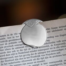 Zilveren bladwijzer appel direct graveerbaar door Zilver.nl
