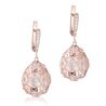 Tatiana Fabergé oorhangers rosé wit agaat