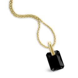 MY iMenso Gold Rettanglo hanger Jet aan ketting