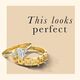 Geelgouden ring met blokken patroon