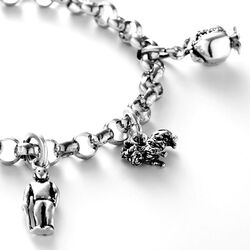 Zilveren Terrier hanger en bedel